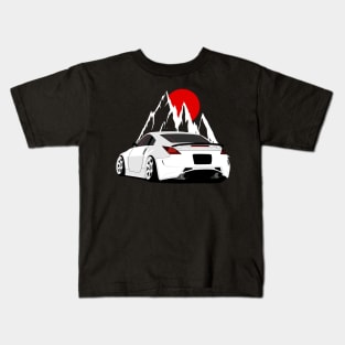 White 350Z Background 2002—2008 Kids T-Shirt